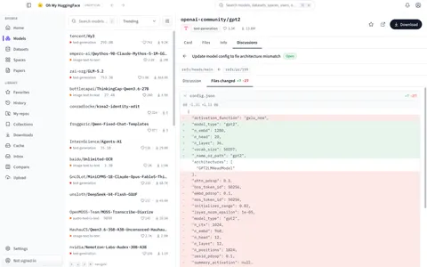 Pull request files-changed view with diffs